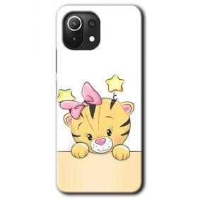 Xiaomi Mi 11 Sevimli Kedi Baskılı Uyumlu Silikon Kılıf