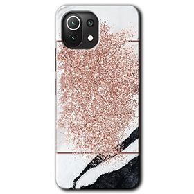 Xiaomi Mi 11 Simli Mermer Baskılı Uyumlu Silikon Kılıf