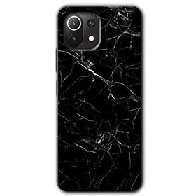 Xiaomi Mi 11 Siyah Mermer Baskılı Uyumlu Silikon Kılıf