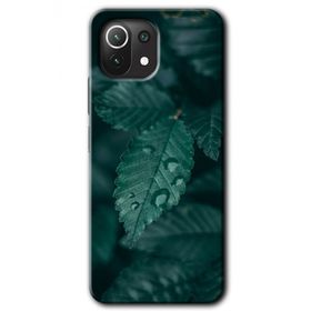 Xiaomi Mi 11 Yağmurlu Yaprak Baskılı Uyumlu Silikon Kılıf