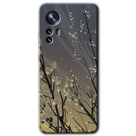 Xiaomi Mi 12 Branches Flowers Baskılı Uyumlu Silikon Kılıf