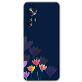 Xiaomi Mi 12 Çizim Çiçekleri Baskılı Uyumlu Silikon Kılıf