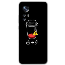 Xiaomi Mi 12 Coffee Battery Baskılı Uyumlu Silikon Kılıf