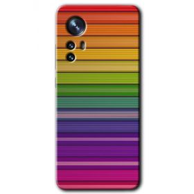 Xiaomi Mi 12 Colorful Lines Baskılı Uyumlu Silikon Kılıf