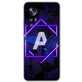 Xiaomi Mi 12 Dark Neon Yaprak A Harfi Baskılı Uyumlu Silikon Kılıf