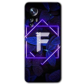 Xiaomi Mi 12 Dark Neon Yaprak F Harfi Baskılı Uyumlu Silikon Kılıf