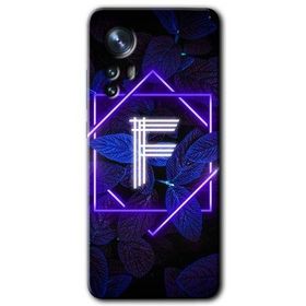 Xiaomi Mi 12 Dark Neon Yaprak F Harfi Baskılı Uyumlu Silikon Kılıf