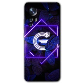 Xiaomi Mi 12 Dark Neon Yaprak G Harfi Baskılı Uyumlu Silikon Kılıf