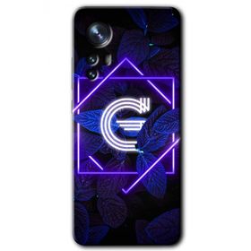 Xiaomi Mi 12 Dark Neon Yaprak G Harfi Baskılı Uyumlu Silikon Kılıf