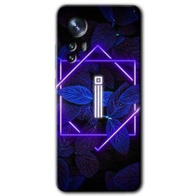 Xiaomi Mi 12 Dark Neon Yaprak İ Harfi Baskılı Uyumlu Silikon Kılıf