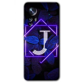 Xiaomi Mi 12 Dark Neon Yaprak J Harfi Baskılı Uyumlu Silikon Kılıf