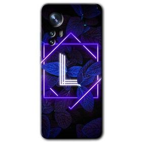 Xiaomi Mi 12 Dark Neon Yaprak L Harfi Baskılı Uyumlu Silikon Kılıf