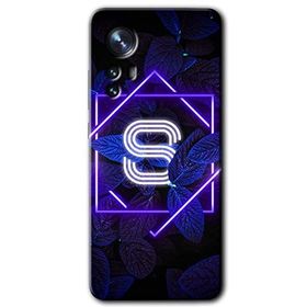 Xiaomi Mi 12 Dark Neon Yaprak S Harfi Baskılı Uyumlu Silikon Kılıf
