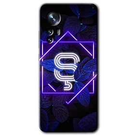 Xiaomi Mi 12 Dark Neon Yaprak S Harfi Baskılı Uyumlu Silikon Kılıf