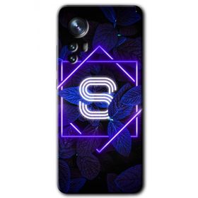 Xiaomi Mi 12 Dark Neon Yaprak S Harfi Baskılı Uyumlu Silikon Kılıf