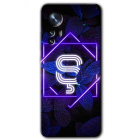 Xiaomi Mi 12 Dark Neon Yaprak S Harfi Baskılı Uyumlu Silikon Kılıf