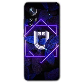 Xiaomi Mi 12 Dark Neon Yaprak U Harfi Baskılı Uyumlu Silikon Kılıf