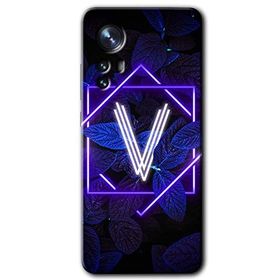 Xiaomi Mi 12 Dark Neon Yaprak V Harfi Baskılı Uyumlu Silikon Kılıf