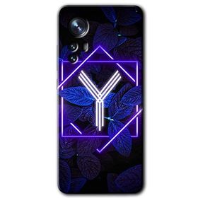 Xiaomi Mi 12 Dark Neon Yaprak Y Harfi Baskılı Uyumlu Silikon Kılıf