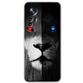 Xiaomi Mi 12 Fire and Ice Lion Baskılı Uyumlu Silikon Kılıf