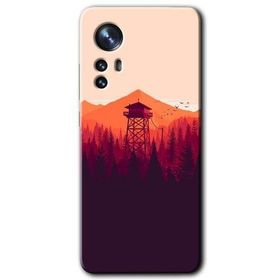 Xiaomi Mi 12 Gözlem Kulesi Baskılı Uyumlu Silikon Kılıf