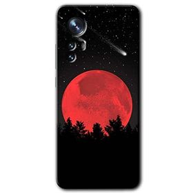 Xiaomi Mi 12 Kanlı Ay Baskılı Uyumlu Silikon Kılıf