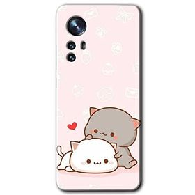 Xiaomi Mi 12 Kedi Aşkı Baskılı Uyumlu Silikon Kılıf