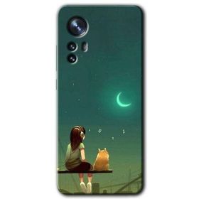 Xiaomi Mi 12 Kedili Kız Baskılı Uyumlu Silikon Kılıf