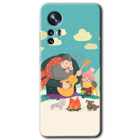 Xiaomi Mi 12 Kış Pikniği Baskılı Uyumlu Silikon Kılıf