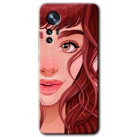 Xiaomi Mi 12 Kızıl Kız Baskılı Uyumlu Silikon Kılıf