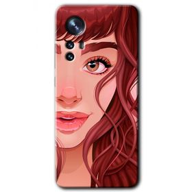 Xiaomi Mi 12 Kızıl Kız Baskılı Uyumlu Silikon Kılıf