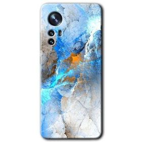 Xiaomi Mi 12 Mavi Buzul Baskılı Uyumlu Silikon Kılıf