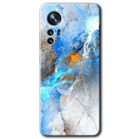 Xiaomi Mi 12 Mavi Buzul Baskılı Uyumlu Silikon Kılıf