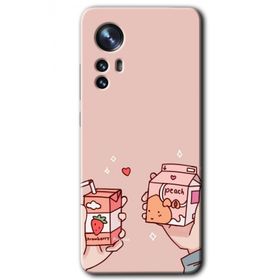 Xiaomi Mi 12 Meyveli Süt Baskılı Uyumlu Silikon Kılıf