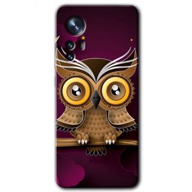 Xiaomi Mi 12 Owl Bird Branch Baskılı Uyumlu Silikon Kılıf