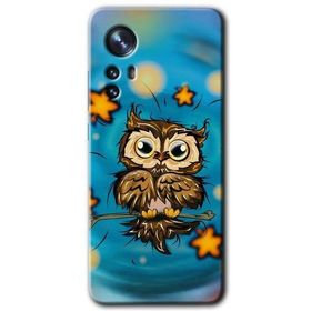 Xiaomi Mi 12 Owl Bird Stars Baskılı Uyumlu Silikon Kılıf