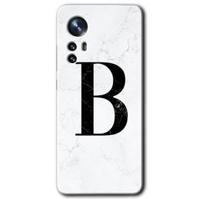 Xiaomi Mi 12 Pembe Mermer Desenli T Harfi Baskılı Uyumlu Silikon Kılıf