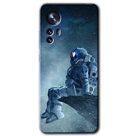 Xiaomi Mi 12 Pro Astronot Yalnızlığı Baskılı Uyumlu Silikon Kılıf