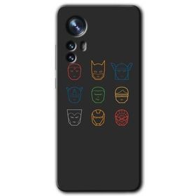 Xiaomi Mi 12 Pro Avengers Minimalism Baskılı Uyumlu Silikon Kılıf