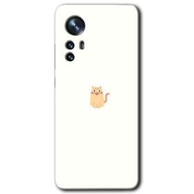 Xiaomi Mi 12 Pro Cat Minimalism Baskılı Uyumlu Silikon Kılıf