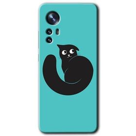 Xiaomi Mi 12 Pro Cat Vector Baskılı Uyumlu Silikon Kılıf