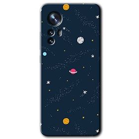 Xiaomi Mi 12 Pro Çizim Gezegen Baskılı Uyumlu Silikon Kılıf