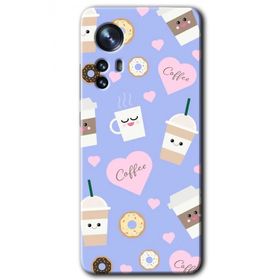Xiaomi Mi 12 Pro Coffee Cake Baskılı Uyumlu Silikon Kılıf