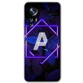 Xiaomi Mi 12 Pro Dark Neon Yaprak A Harfi Baskılı Uyumlu Silikon Kılıf