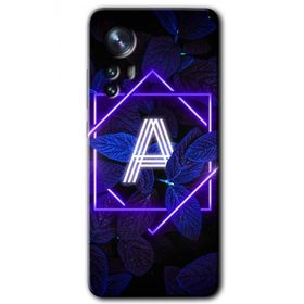Xiaomi Mi 12 Pro Dark Neon Yaprak A Harfi Baskılı Uyumlu Silikon Kılıf