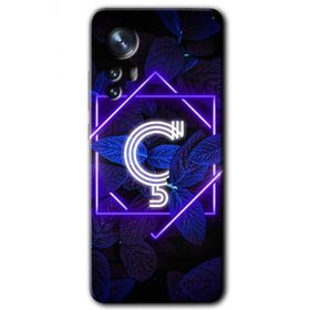 Xiaomi Mi 12 Pro Dark Neon Yaprak Ç Harfi Baskılı Uyumlu Silikon Kılıf