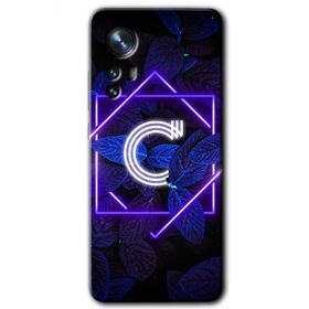 Xiaomi Mi 12 Pro Dark Neon Yaprak Ç Harfi Baskılı Uyumlu Silikon Kılıf