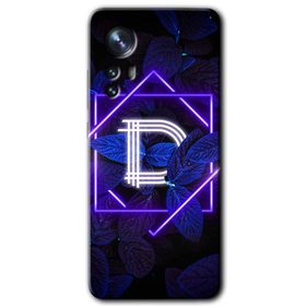 Xiaomi Mi 12 Pro Dark Neon Yaprak D Harfi Baskılı Uyumlu Silikon Kılıf