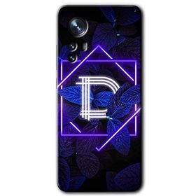 Xiaomi Mi 12 Pro Dark Neon Yaprak D Harfi Baskılı Uyumlu Silikon Kılıf