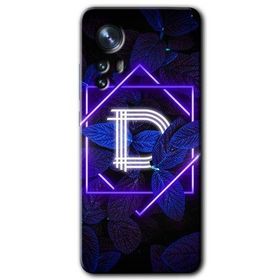 Xiaomi Mi 12 Pro Dark Neon Yaprak D Harfi Baskılı Uyumlu Silikon Kılıf